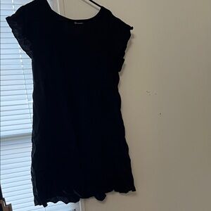 Simple Black Short Sleeve Dress
